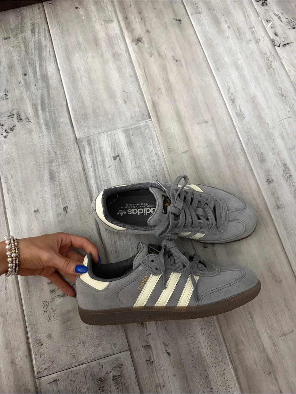 Greg suade adidas sambas worn once
